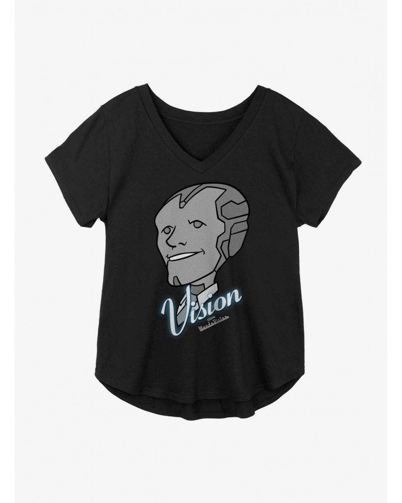 Marvel WandaVision Vision Grins Girls Plus Size T-Shirt $9.71 T-Shirts