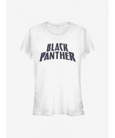 Marvel Black Panther Text Logo Girls T-Shirt $7.97 T-Shirts