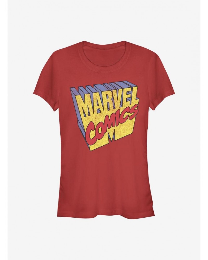 Marvel Comics 3D Logo Girls T-Shirt $8.76 T-Shirts