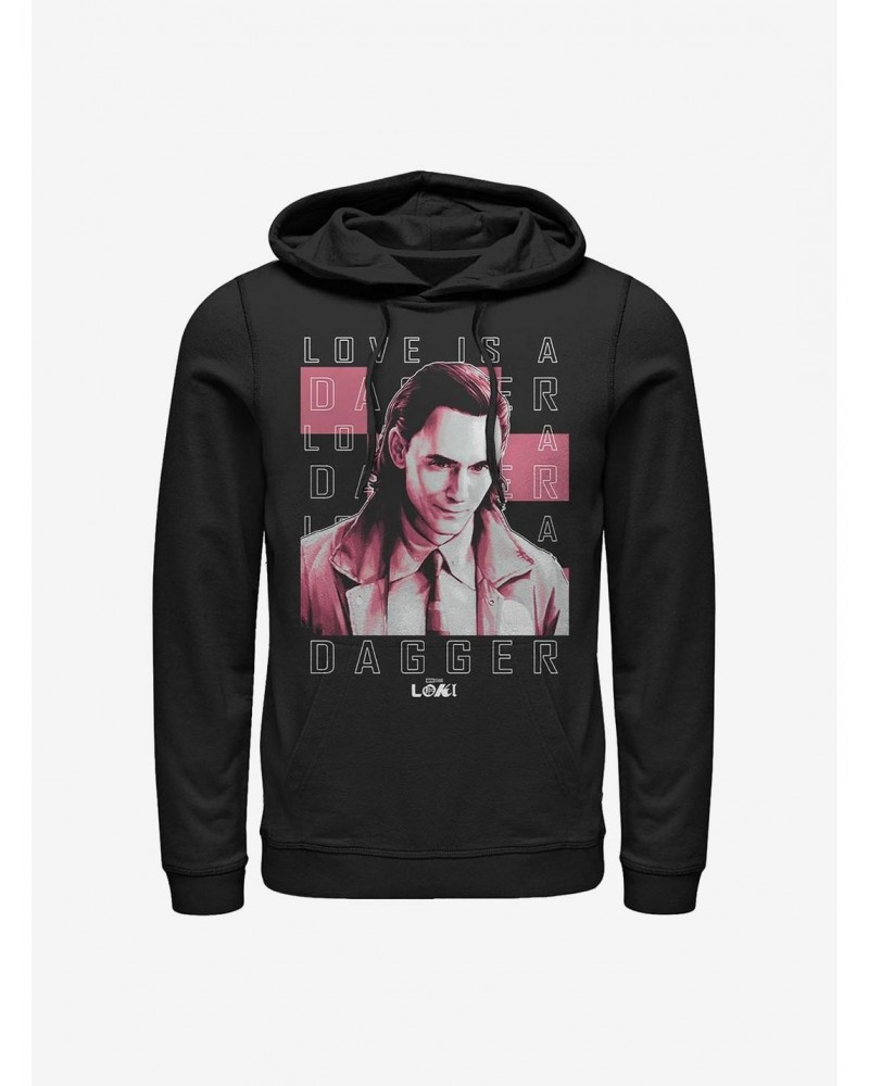 Marvel Loki Love Is A Dagger Hoodie $16.52 Hoodies