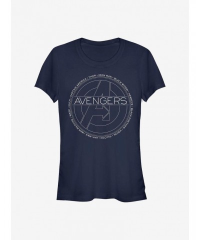 Marvel Avengers Names Girls T-Shirt $9.16 T-Shirts