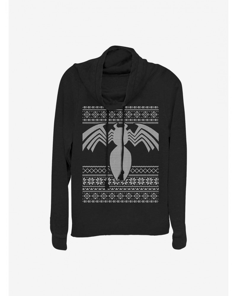 Marvel Venom Holidays Cowl Neck Long-Sleeve Girls Top $13.29 Tops