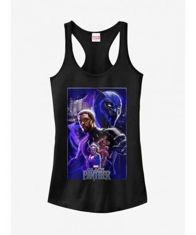 Marvel Black Panther 2018 Character Collage Girls Tank $8.76 Tanks