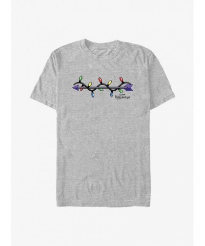 Marvel Hawkeye Arrow Xmas Lights Logo T-Shirt $7.65 T-Shirts