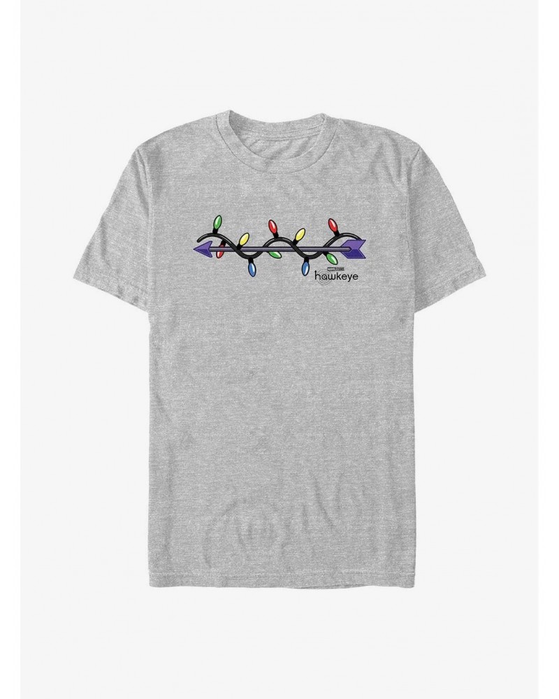 Marvel Hawkeye Arrow Xmas Lights Logo T-Shirt $7.65 T-Shirts