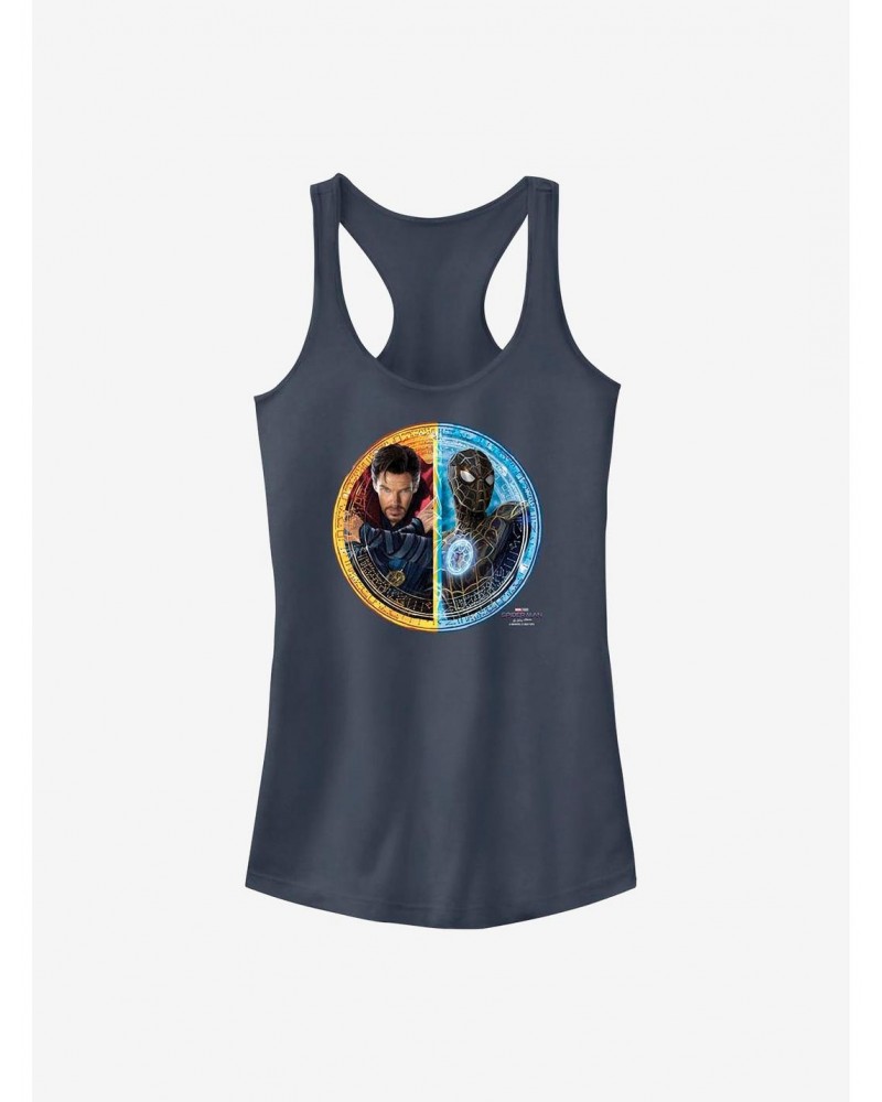 Marvel Spider-Man: No Way Home Spidey Doctor Strange Circle Girls Tank $6.37 Tanks