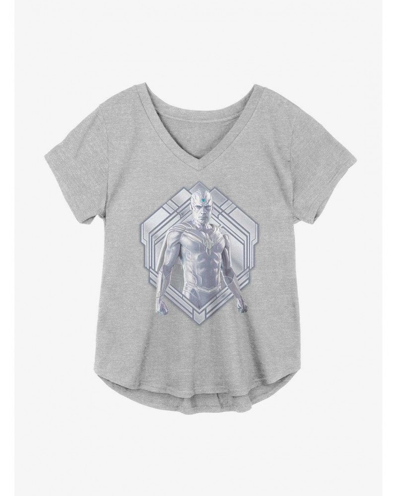 Marvel WandaVision White Vision Girls Plus Size T-Shirt $11.33 T-Shirts