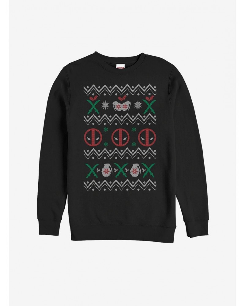 Marvel Deadpool Ugly Christmas Sweater Sweatshirt $10.63 Sweatshirts