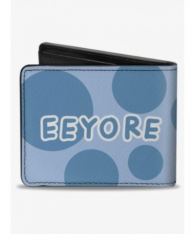 Disney Winnie The Pooh Eeyore Character Close Up Pose and Text Bifold Wallet $8.78 Wallets