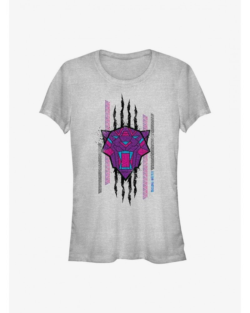 Marvel Black Panther: Wakanda Forever Panther Scratch Girls T-Shirt $8.17 T-Shirts