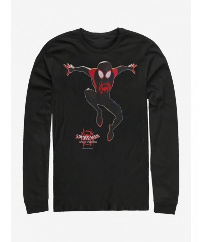 Marvel Spider-Man Miles Universe Long-Sleeve T-Shirt $12.63 T-Shirts