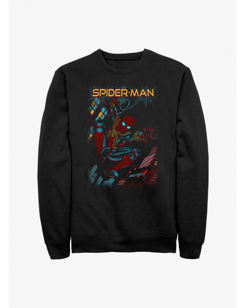 Marvel Spider-Man: No Way Home Slinging Cover Crew Sweatshirt $12.10 Sweatshirts