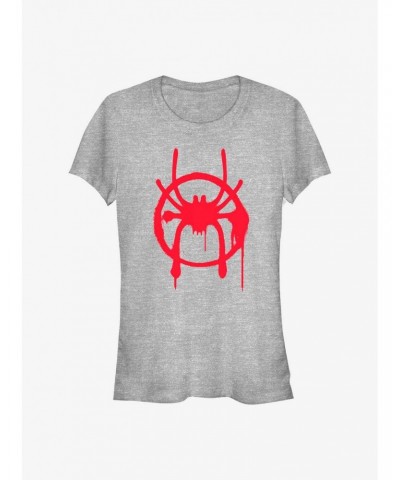 Marvel Spider-Man Miles Symbol Girls T-Shirt $8.76 T-Shirts