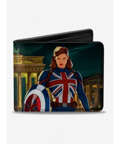 Marvel What If...? Captain Carter Shield Bifold Wallet $10.03 Wallets