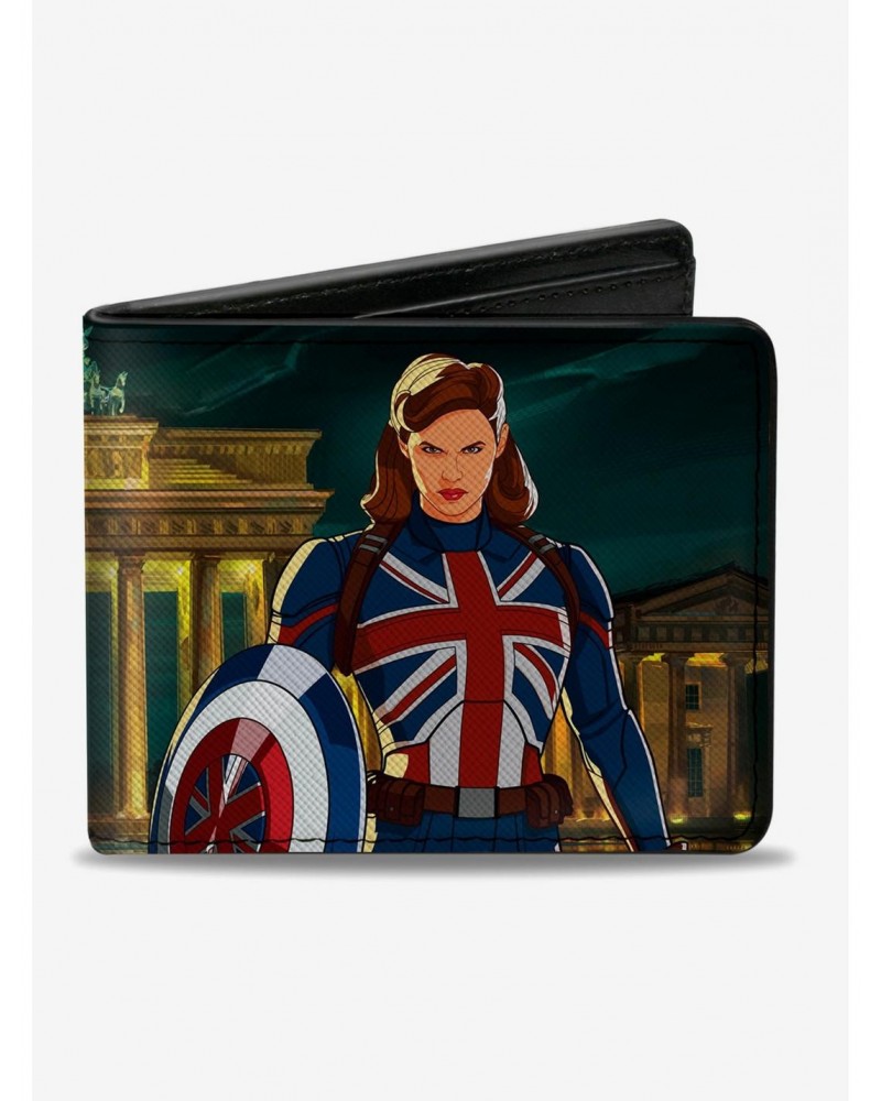 Marvel What If...? Captain Carter Shield Bifold Wallet $10.03 Wallets