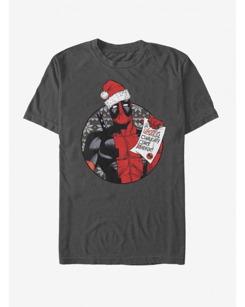 Marvel Deadpool Hero Uncle Christmas T-Shirt $8.41 T-Shirts