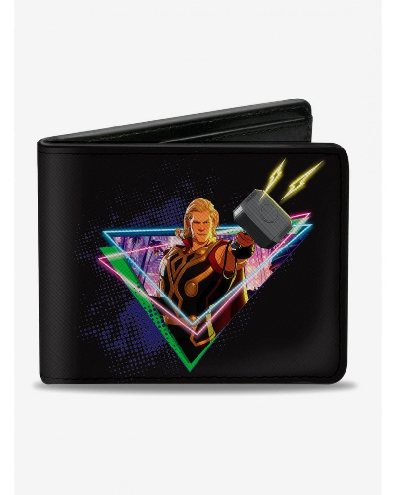 Marvel What If...? Party Thor Neon Hammer Bifold Wallet $10.45 Wallets