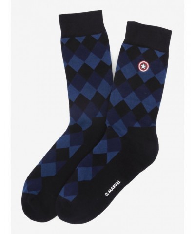 Marvel Captain America Argyle Blue Socks $7.36 Socks