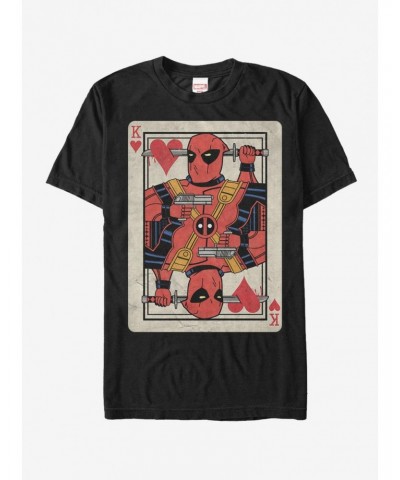 Marvel Deadpool King Of Hearts T-Shirt $6.69 T-Shirts