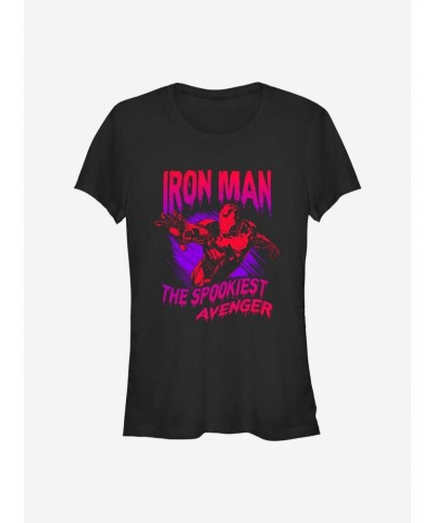 Marvel Iron Man The Spookiest Avenger Girls T-Shirt $9.36 T-Shirts