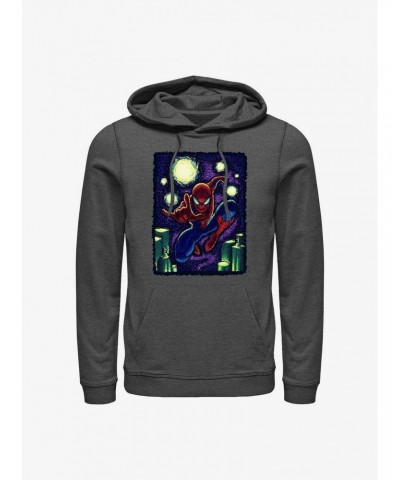 Marvel Spider-Man Starry New York Hoodie $16.52 Hoodies