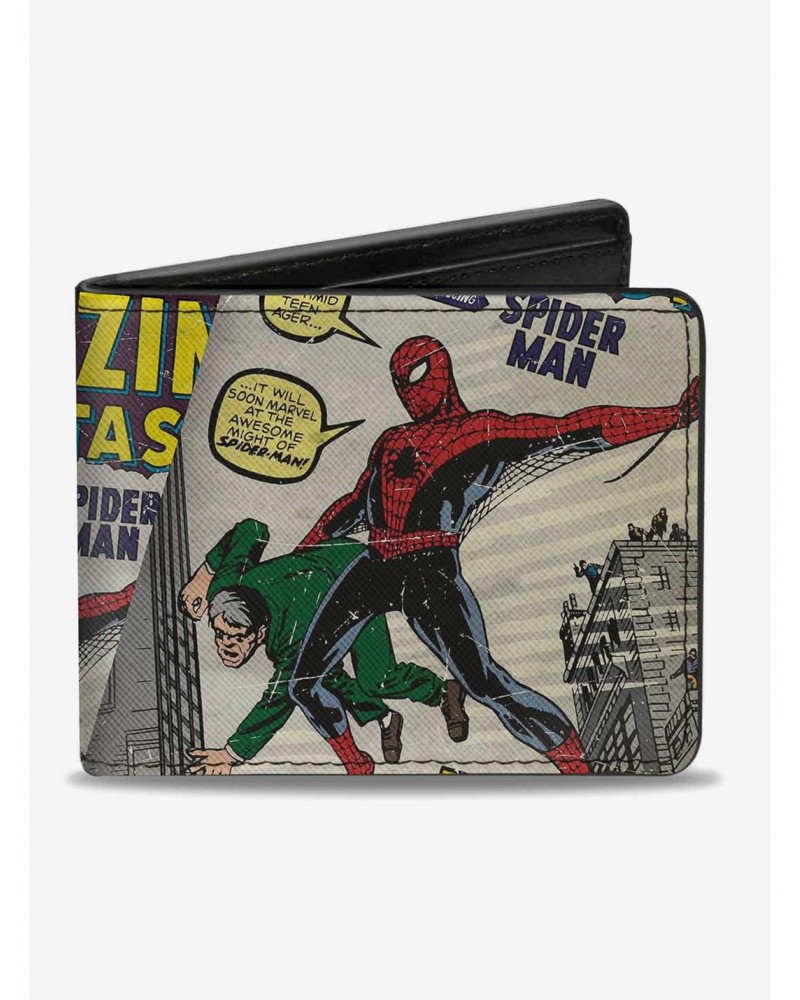 Marvel Spider-Man Carrying Man Amazing Fantasy Comic Book Cover Bi-Fold Wallet $8.51 Wallets