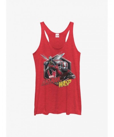 Marvel Ant-Man Badge Hexagon Girls Raw Edge Tank $7.25 Tanks