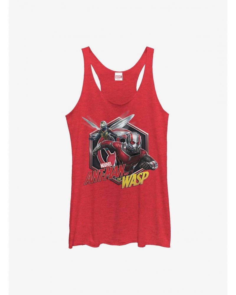 Marvel Ant-Man Badge Hexagon Girls Raw Edge Tank $7.25 Tanks