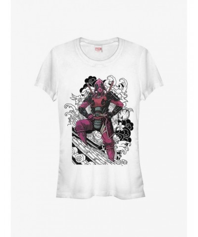 Marvel Deadpool Samurai Girls T-Shirt $9.56 T-Shirts