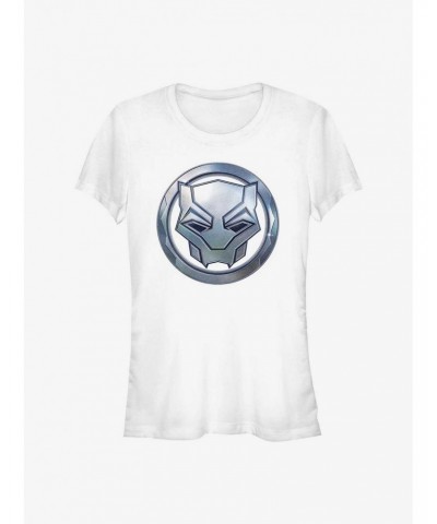 Marvel Black Panther: Wakanda Forever Metal Warrior Sigil Girls T-Shirt $7.77 T-Shirts