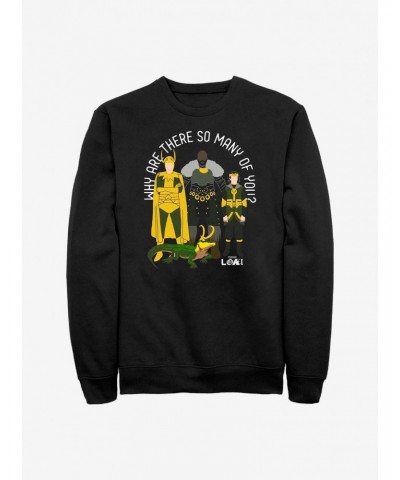 Marvel Loki Why Are There So Many Of You? Crew Sweatshirt $10.63 Sweatshirts