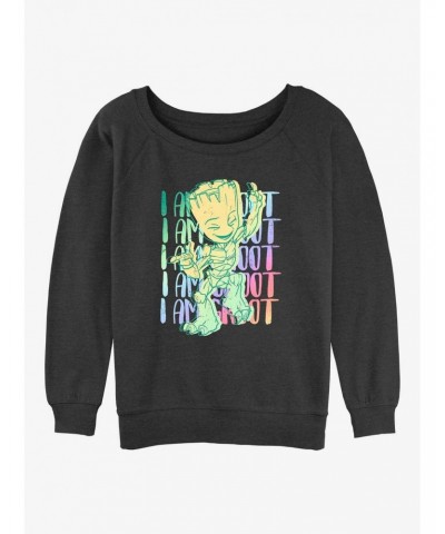 Marvel Guardians of the Galaxy Groot Stack Girls Slouchy Sweatshirt $11.51 Sweatshirts