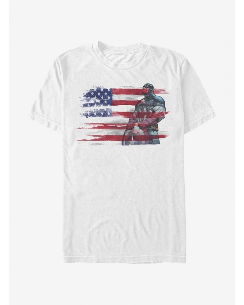 Marvel Captain America Captain Inkflag T-Shirt $6.50 T-Shirts