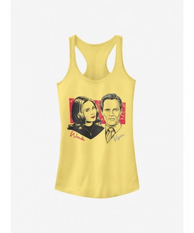 Marvel WandaVision Classic Couple Print Girls Tank $9.36 Tanks