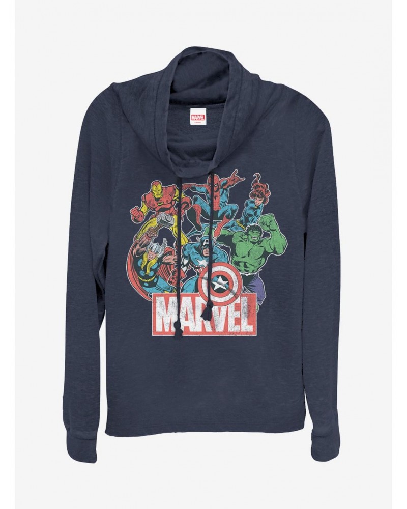 Marvel Heroes of Today Cowlneck Long-Sleeve Girls Top $17.96 Tops