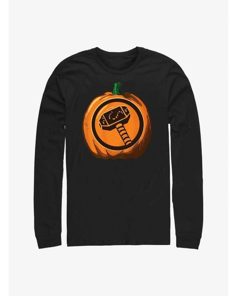 Marvel Thor Pumpkin Logo Long-Sleeve T-Shirt $10.53 T-Shirts