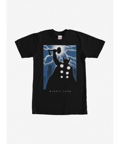 Marvel Mighty Thor Thunder Silhouette T-Shirt $7.27 T-Shirts