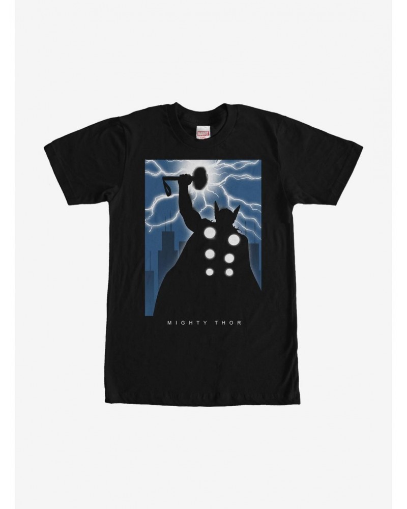 Marvel Mighty Thor Thunder Silhouette T-Shirt $7.27 T-Shirts