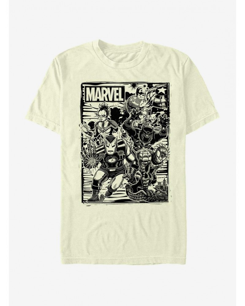 Marvel Avengers Group Fighters T-Shirt $8.22 T-Shirts