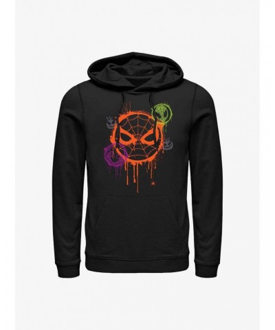 Marvel Spider-Man Spooky Stencil Hoodie $12.93 Hoodies