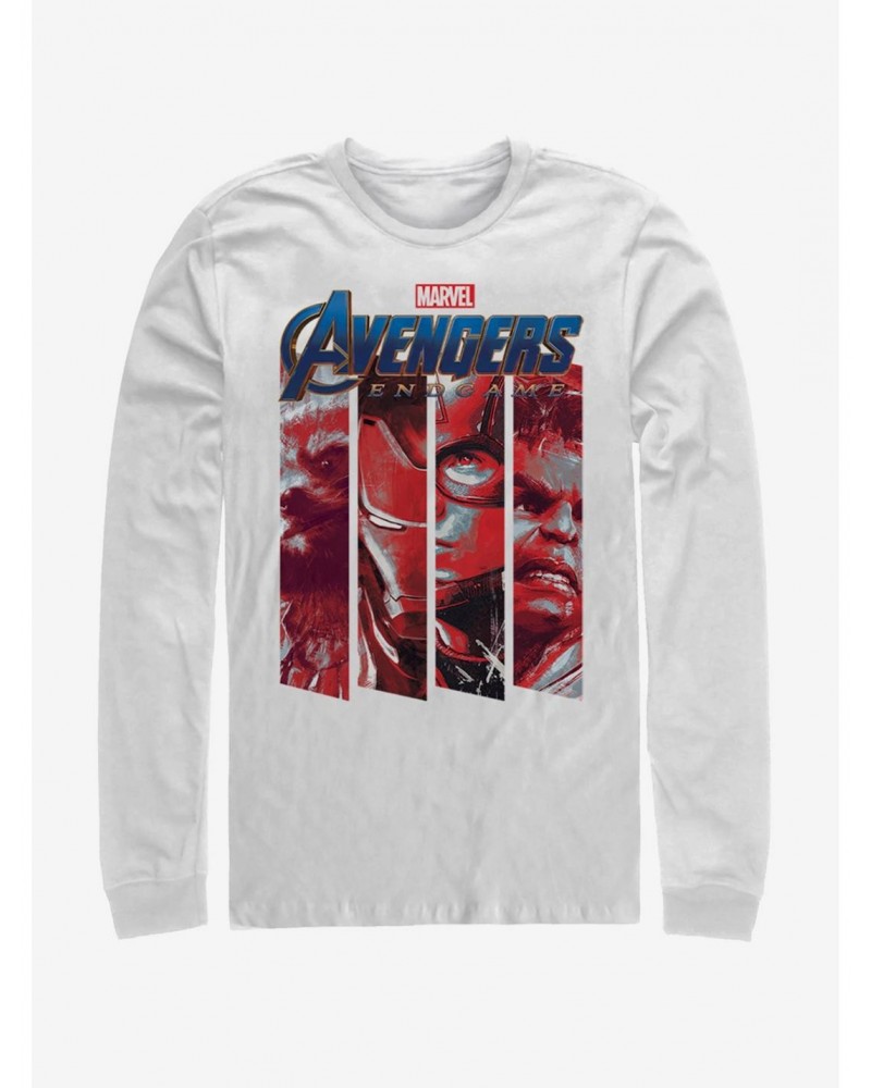 Marvel Avengers: Endgame Four Strong White Long-Sleeve T-Shirt $8.16 T-Shirts