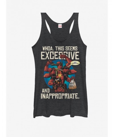 Marvel Deadpool Excessive Destructive Behavior Girls Tank $7.04 Tanks