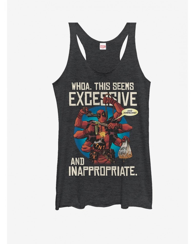 Marvel Deadpool Excessive Destructive Behavior Girls Tank $7.04 Tanks