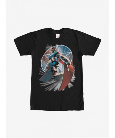 Marvel Captain America Wings T-Shirt $6.69 T-Shirts