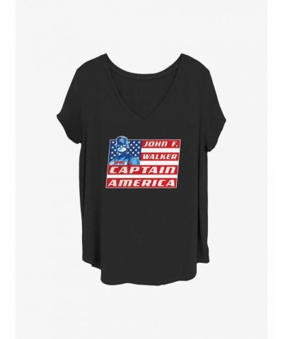 Marvel The Falcon and the Winter Soldier Capltain Walker Girls T-Shirt Plus Size $7.86 T-Shirts