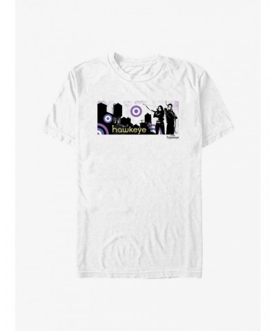 Marvel Hawkeye City Stencil Graphic T-Shirt $8.03 T-Shirts