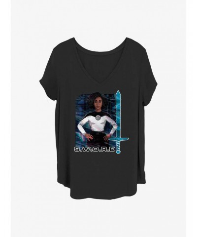 Marvel WandaVision Rambeau Glitch Girls T-Shirt Plus Size $8.32 T-Shirts