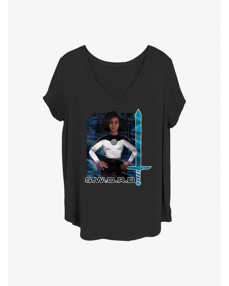 Marvel WandaVision Rambeau Glitch Girls T-Shirt Plus Size $8.32 T-Shirts