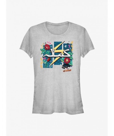 Marvel Ms. Marvel Flowers and Bolt Girls T-Shirt $7.77 T-Shirts