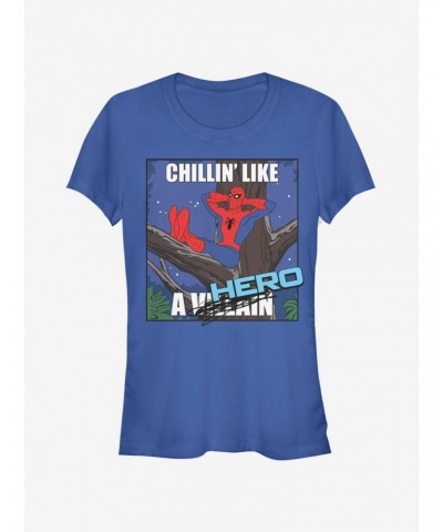 Marvel Spider-Man Chillin Hero Girls T-Shirt $8.57 T-Shirts